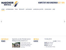 Tablet Screenshot of haecker-metall.com